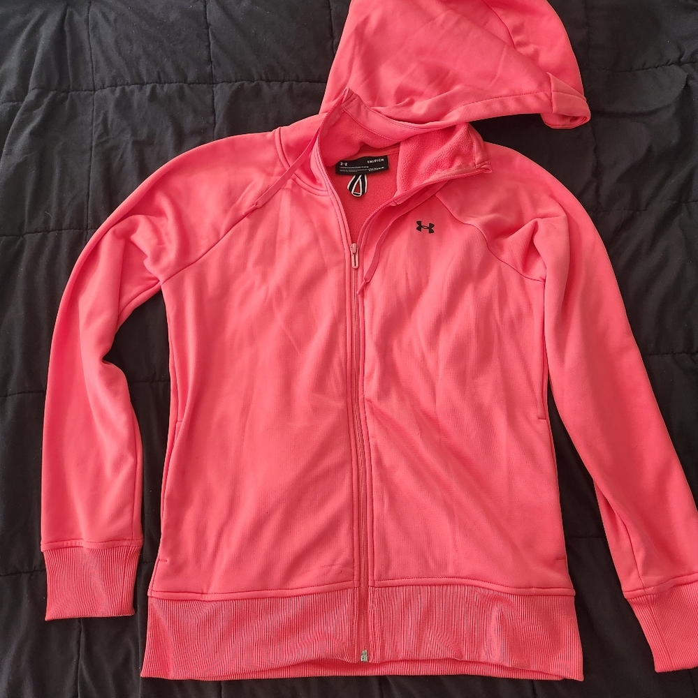 Under Armor Full Zip Hooded Sweatshirt Pink